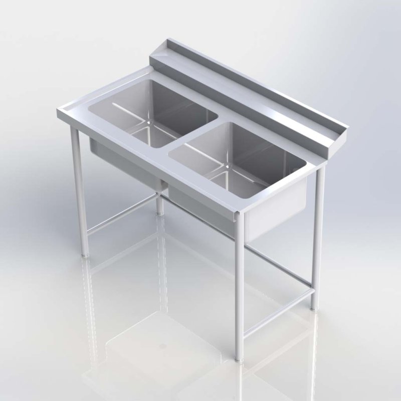PRE RINSE DOUBLE BOWL SINK SDBPR1507R - SINKS Kenya